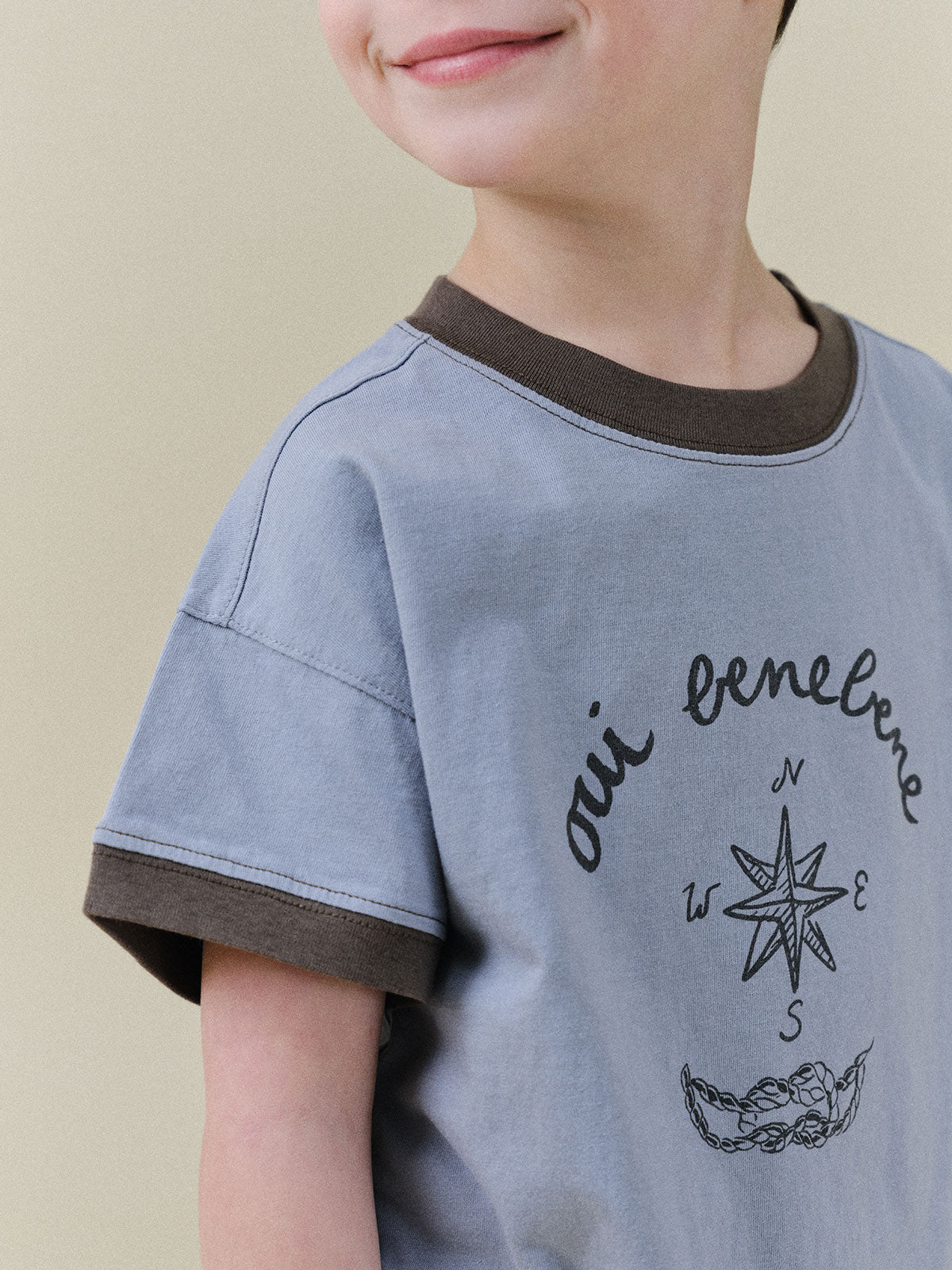 Marine T-shirt Grayish Blue