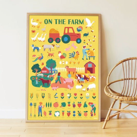 Poppik - Stickers poster - AT THE FARM