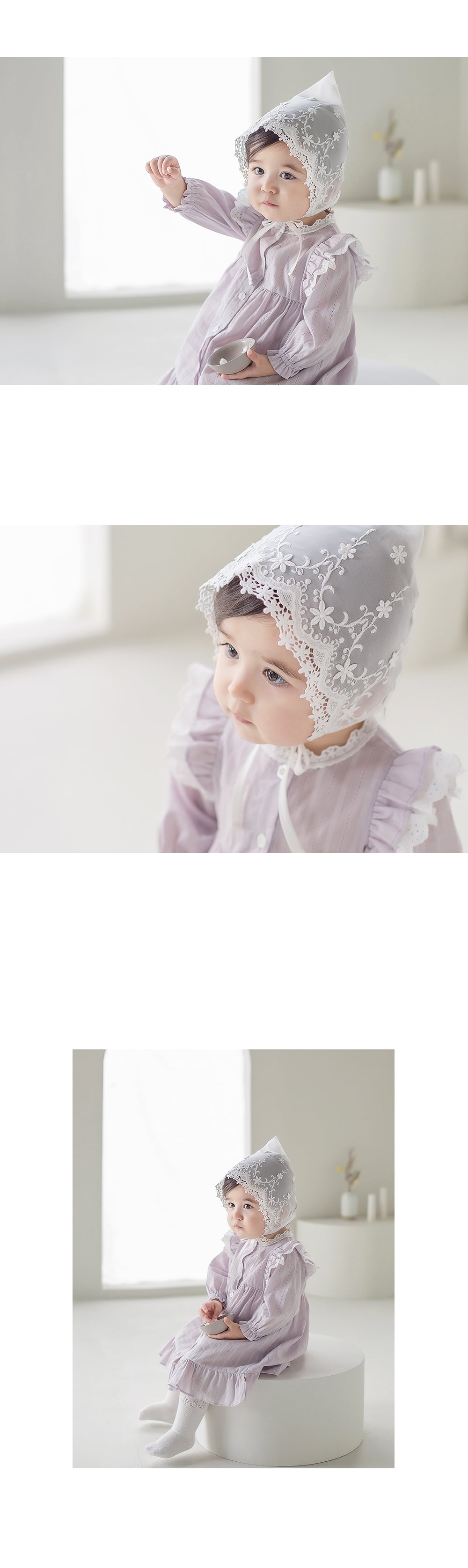 Glenn lace baby bonnet