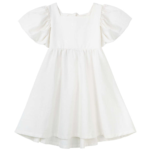 Grace Tie Back Dress - Ecru