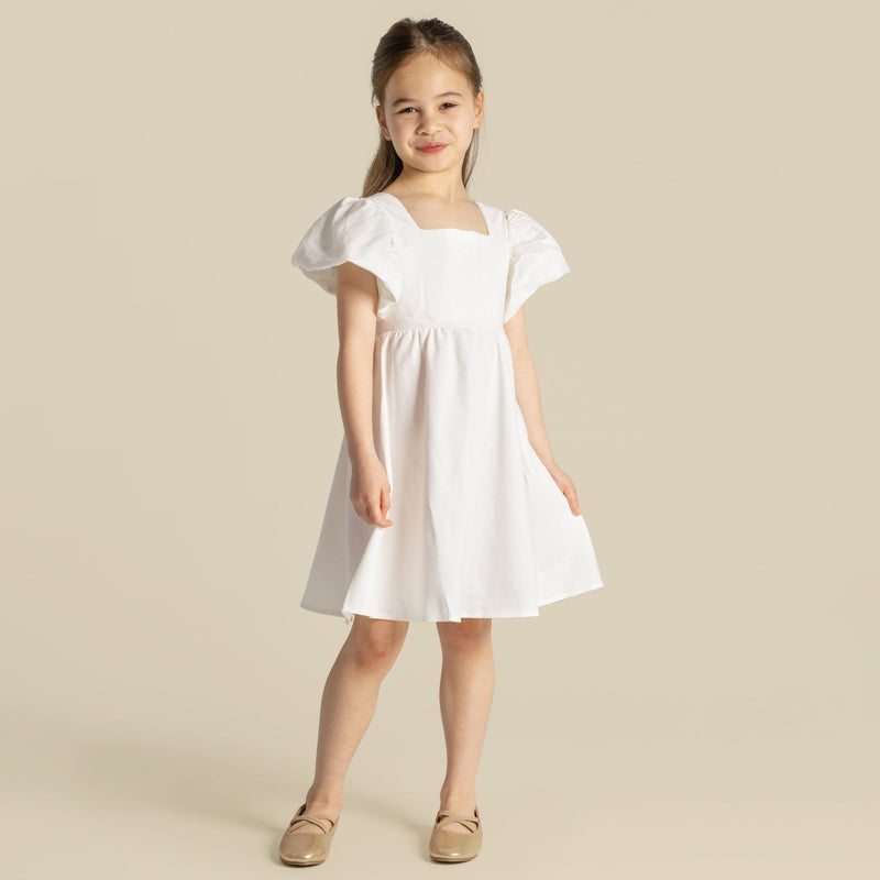 Grace Tie Back Dress - Ecru