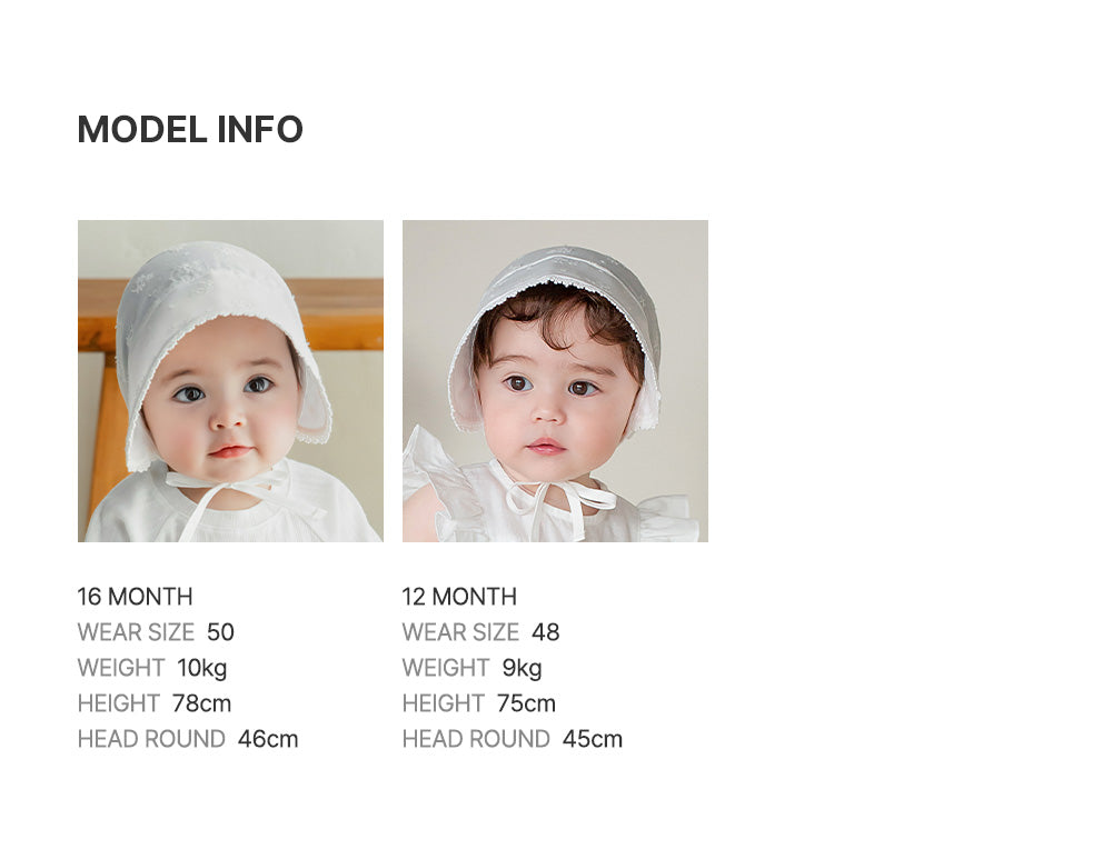 Hella lace baby bonnet