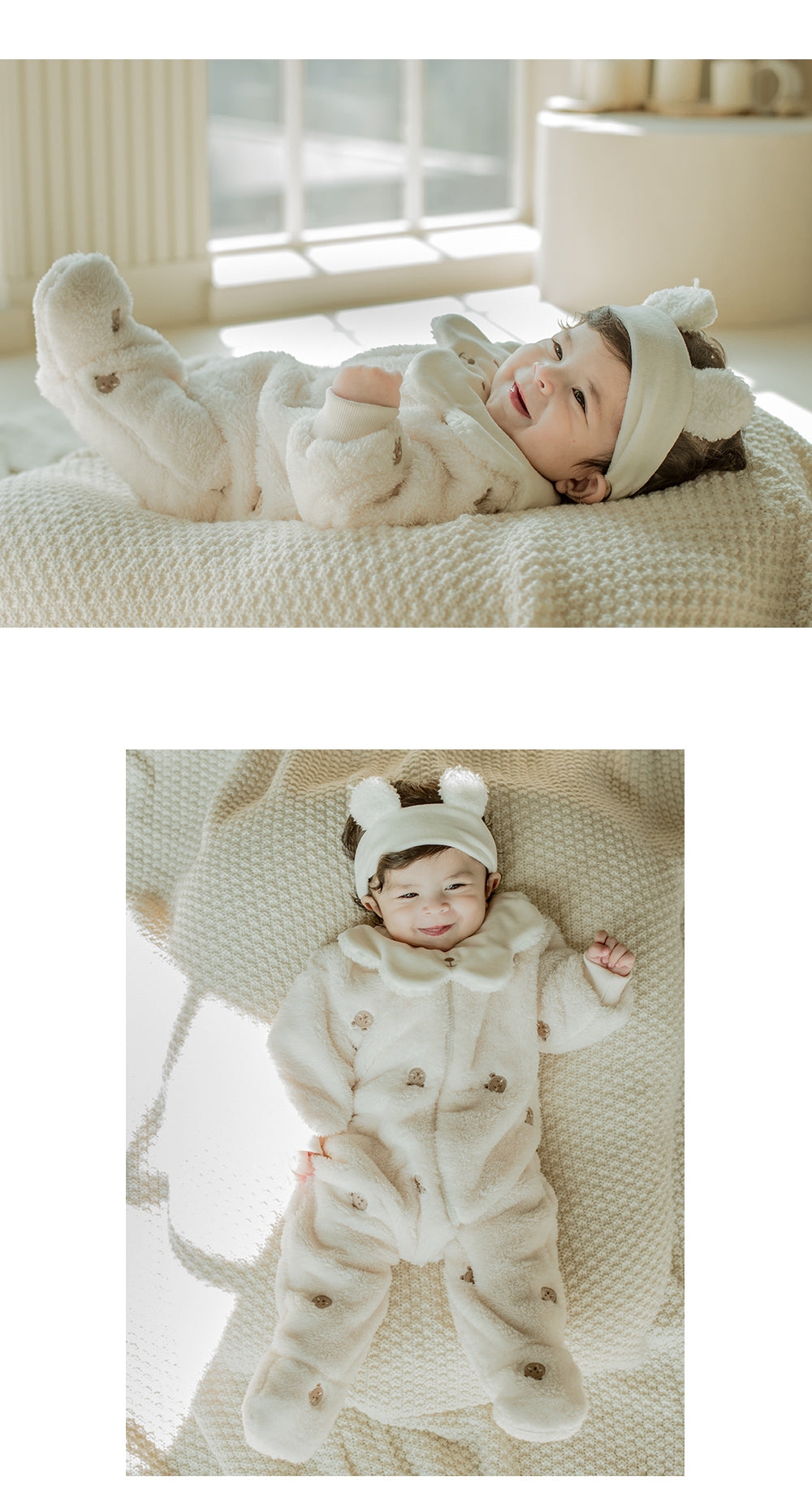 Hola bear baby bib + hairband set