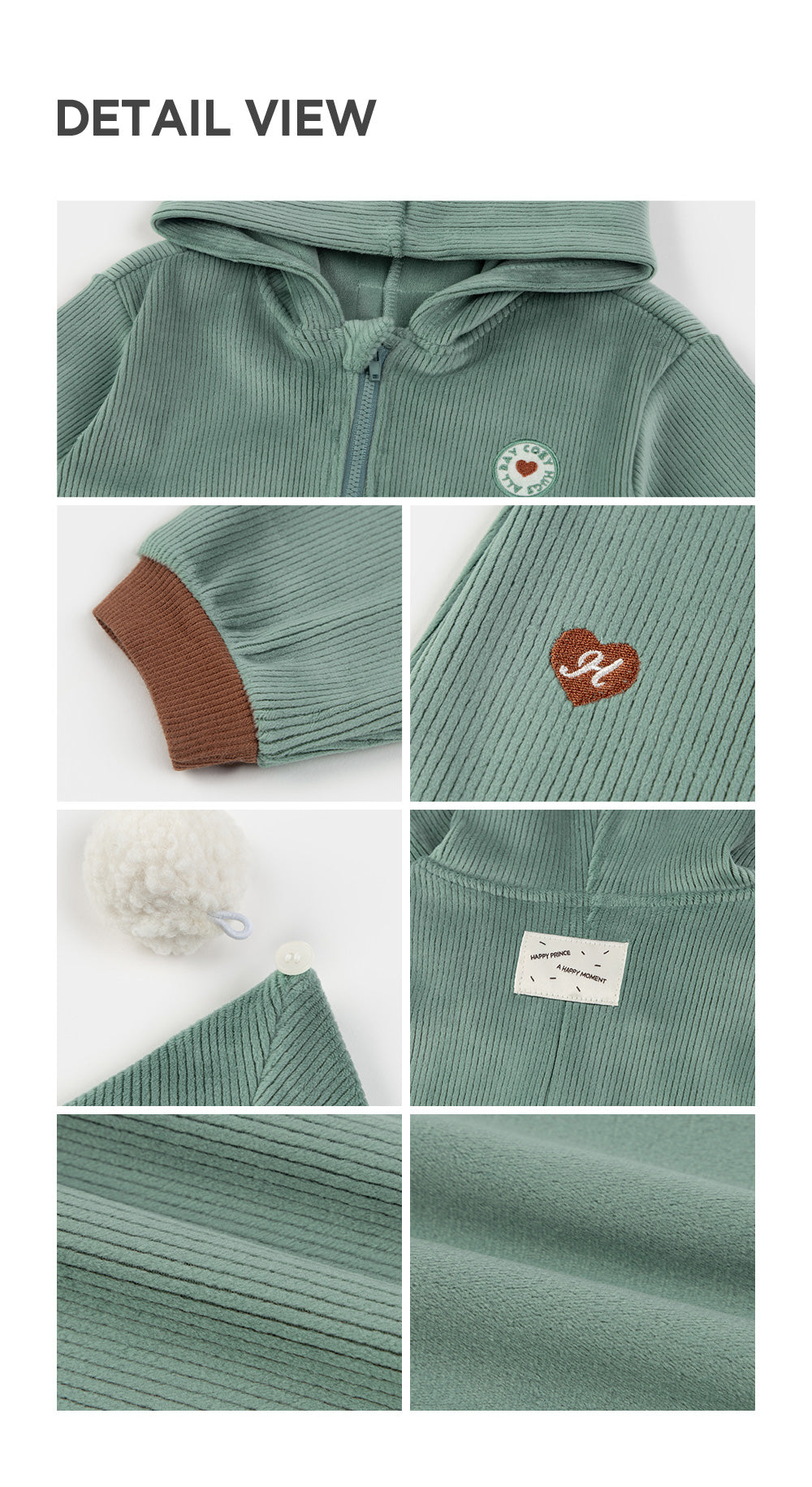 Honeydew double velour coveralls