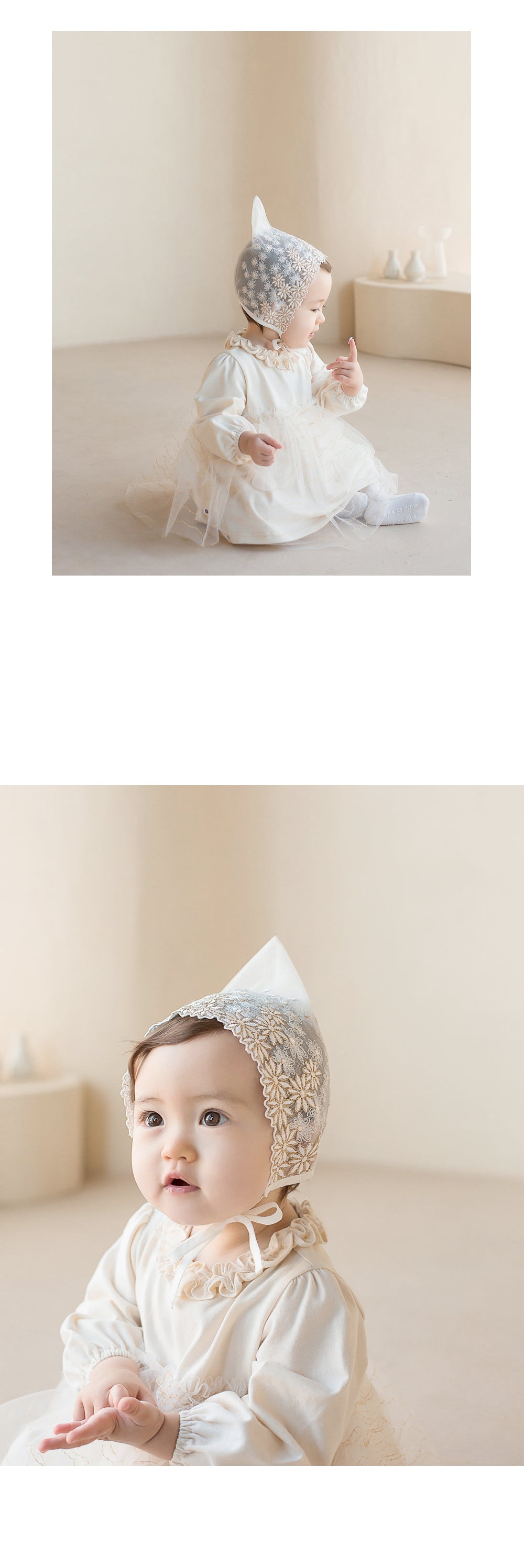 Monju lace bonnet