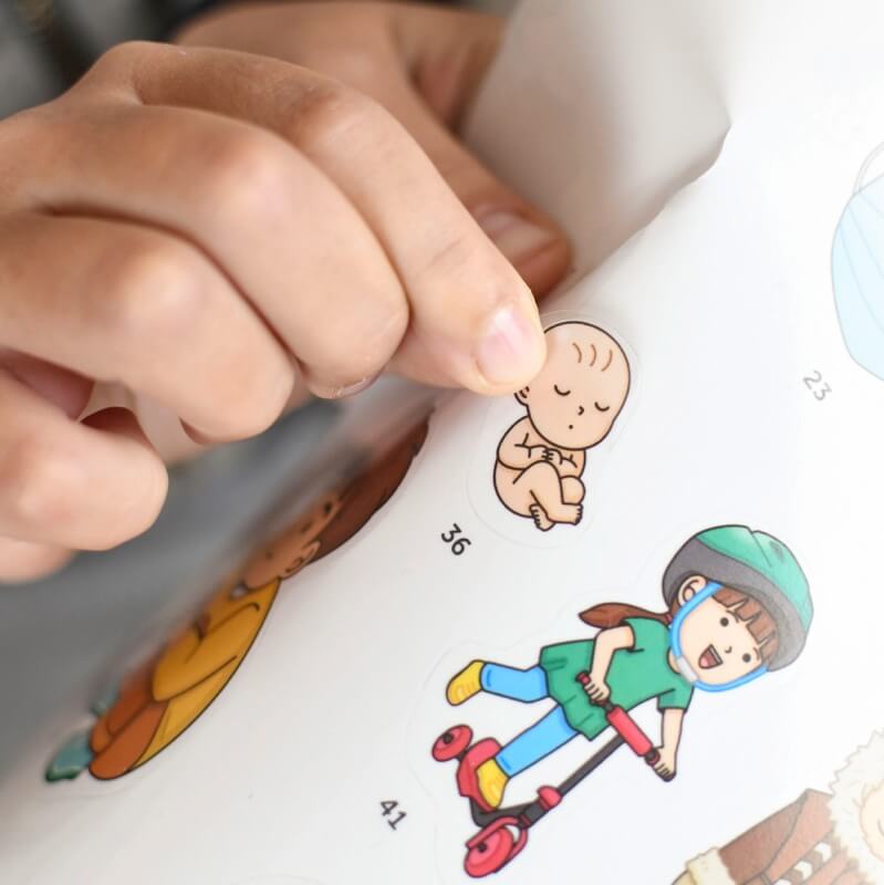 Poppik - Stickers poster - HUMAN BODY (3-7 years)