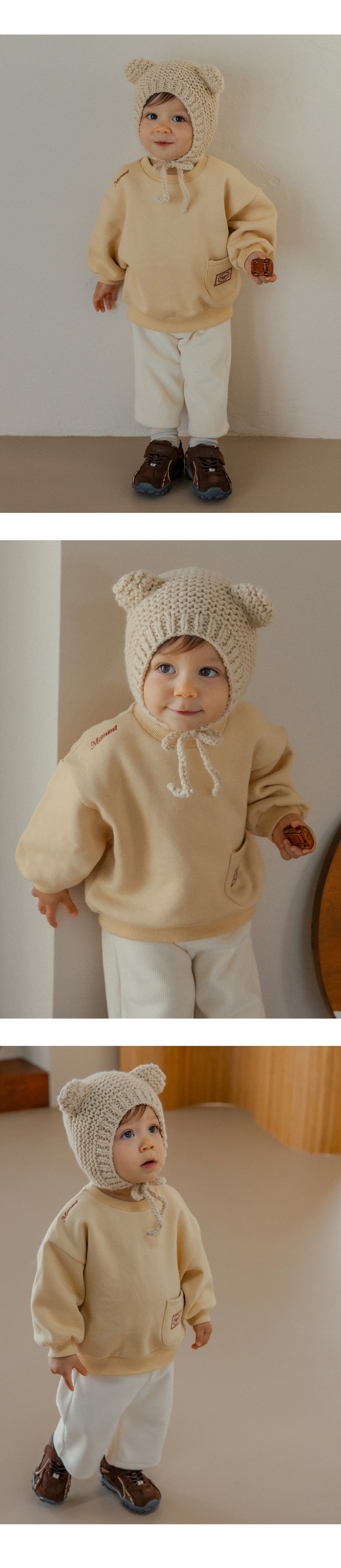 Pudding baby fleece lined sweatshirt