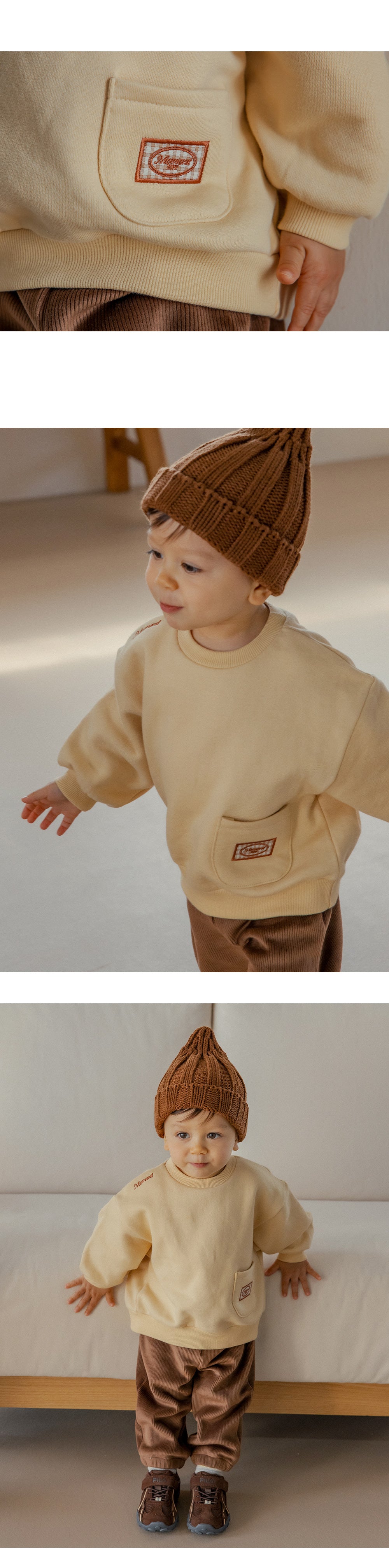 Pudding baby fleece lined sweatshirt