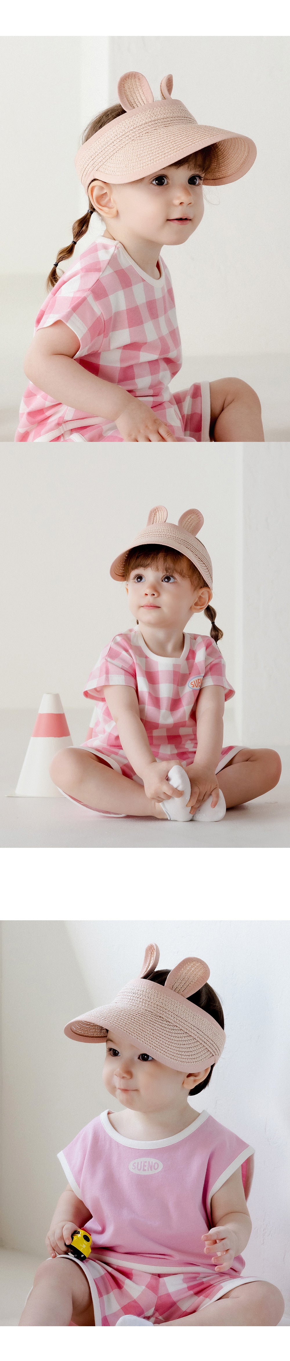 Rabbit straw sun cap