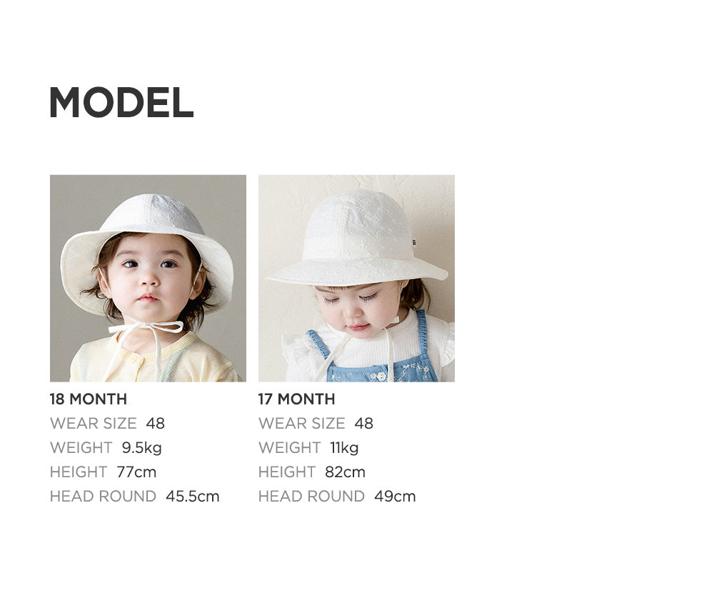 Rev eyelet baby sun hat