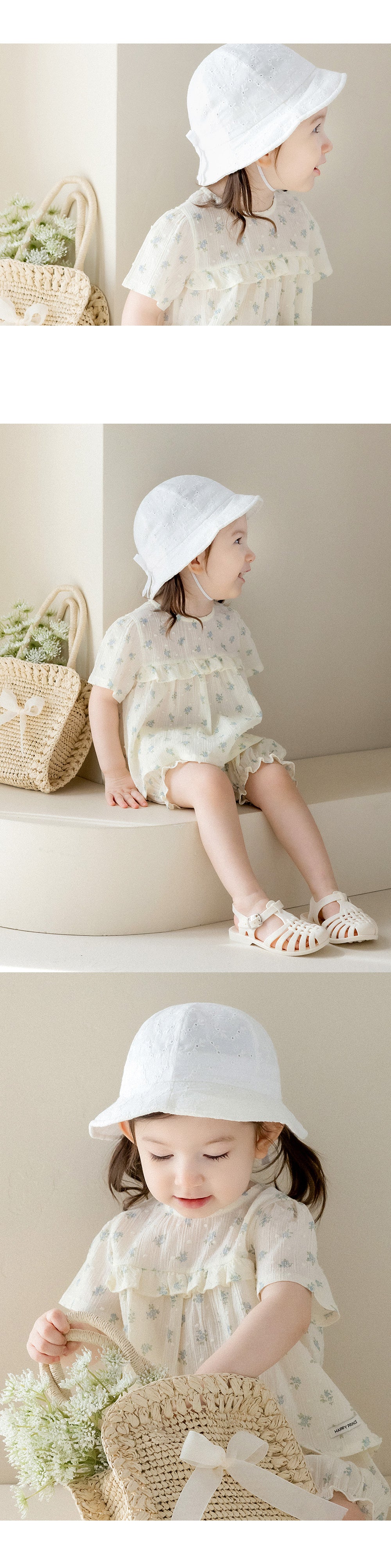 Romia eyelet baby sun hat