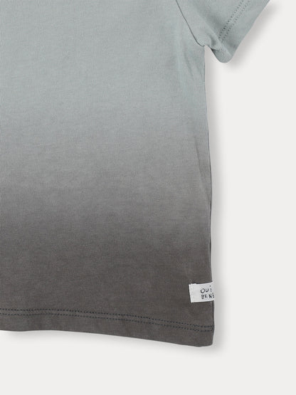 Dip Dye T-shirt Grayish Blue