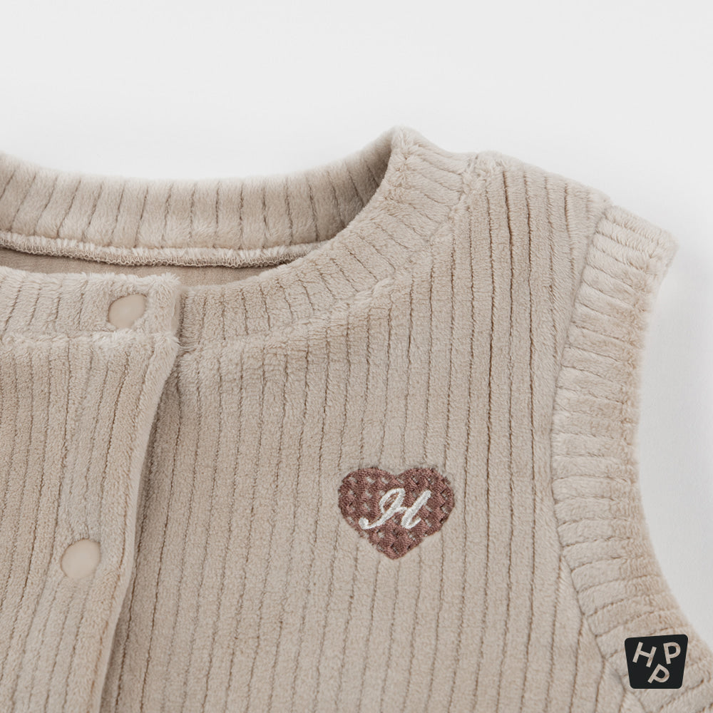 Bubbly double velour vest