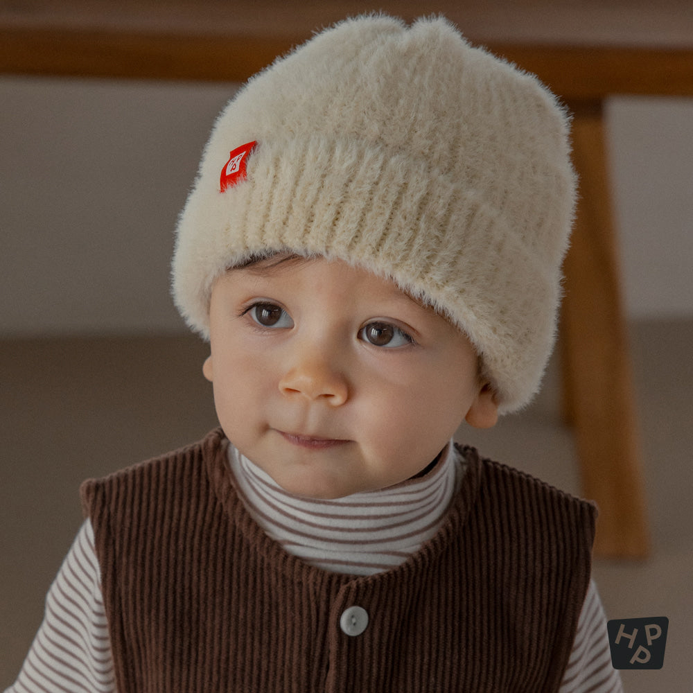 Mink Fluffy Nupy Knit Baby Beanie