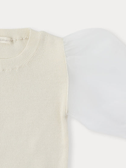 Cecile Puff Knit Pullover