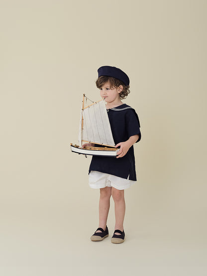 Marine Linen Shirt - Navy