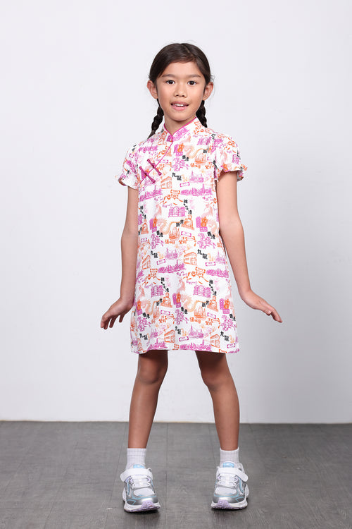 ROSA Girls' HK Print Cheongsam