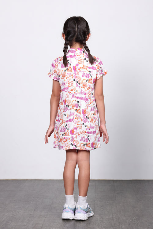 ROSA Girls' HK Print Cheongsam