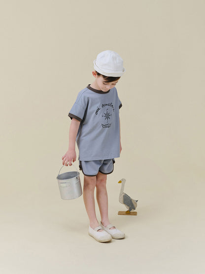 Marine T-shirt Grayish Blue