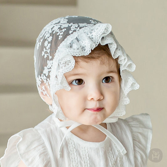 Prina lace baby bonnet