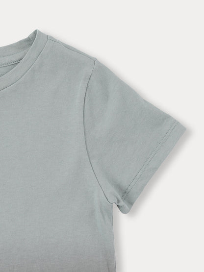 Dip Dye T-shirt Grayish Blue