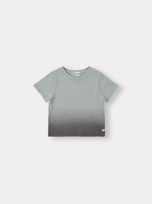 Dip Dye T-shirt Grayish Blue
