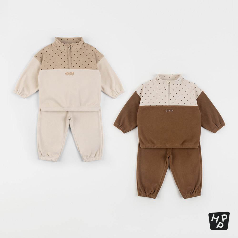 Dats Fleece Lined Baby Top and Bottom Set