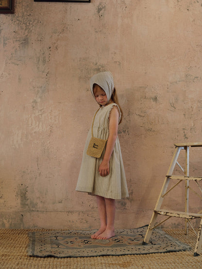Ian Stripe Dress - Grayish Mint
