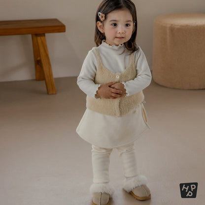 Lovely Fleece Baby Skirt Leggings