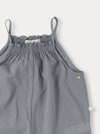 Calm Dot Jumpsuit - Grayish Blue