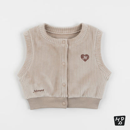 Bubbly double velour vest