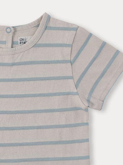 Benie Stripe T - Light Blue