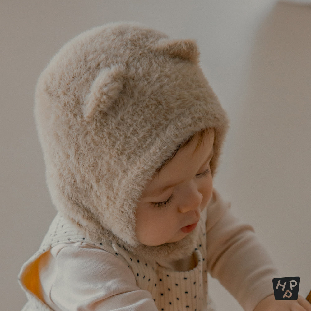 Mink Pluffle Knit Baby Balaclava