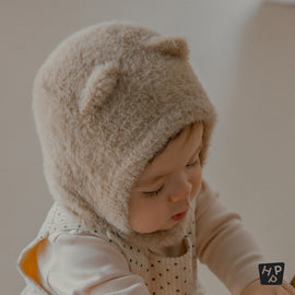 Mink Pluffle Knit Baby Balaclava