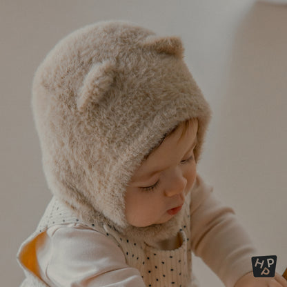 Mink Pluffle Knit Baby Balaclava