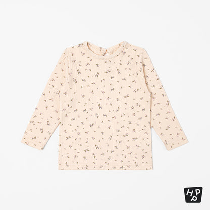 Poplin Eyelet Long-Sleeve T-shirt