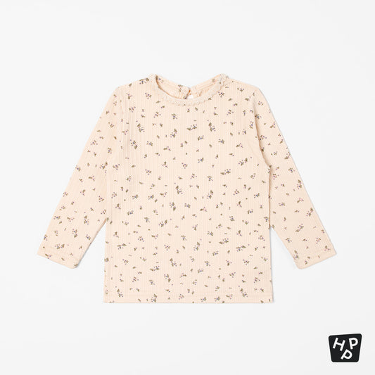Poplin Eyelet Long-Sleeve T-shirt