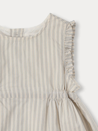 Ian Stripe Dress - Grayish Mint