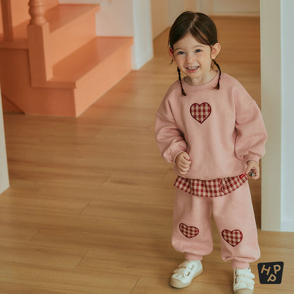 Rosy Heart Fleece Set