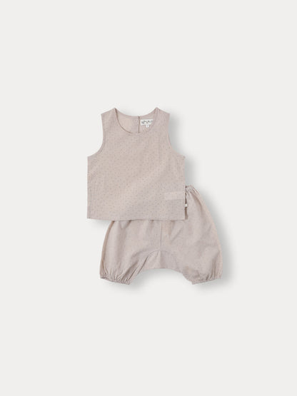 Calm Dot Twin Set - Milky cocoa