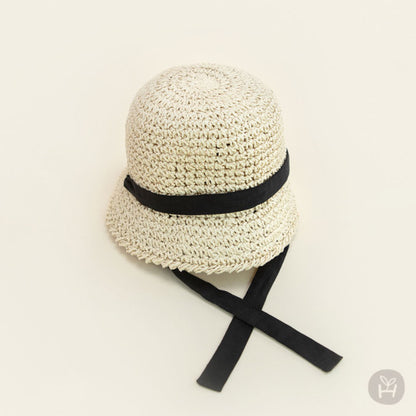 Torry straw baby hat