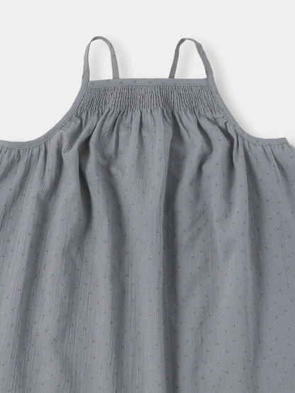 Calm Dot Camisole Dress - Grayish Blue
