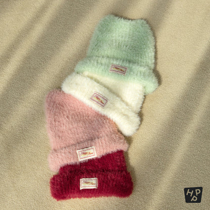 Mink Fluffy Nero Knit Beanie