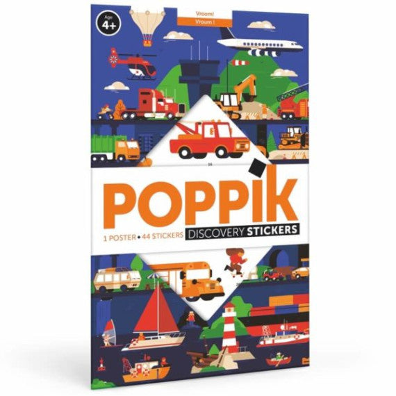 Poppik - Stickers poster Vehicles – LaYan Kids CluB
