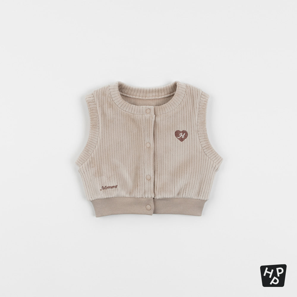 Bubbly double velour vest