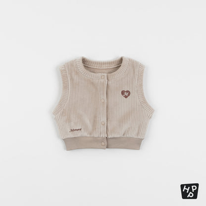Bubbly double velour vest