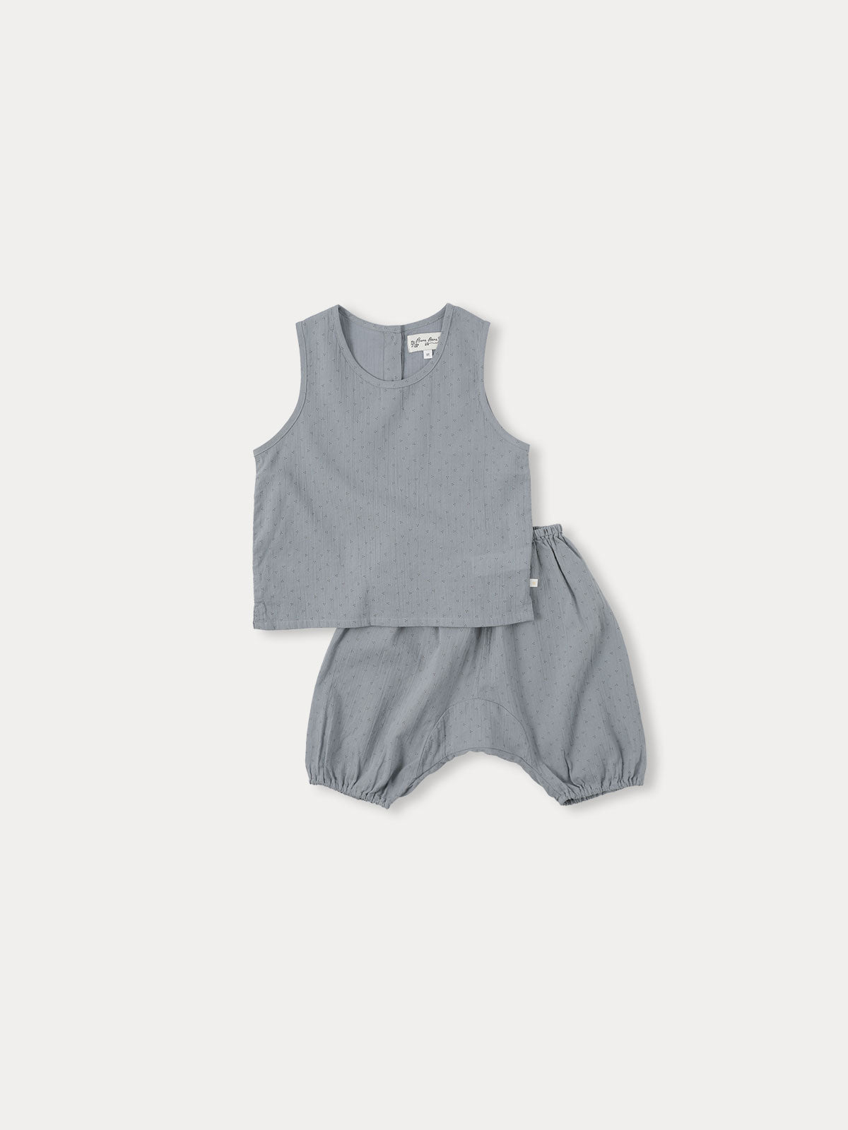 Calm Dot Twin Set - Grayish Blue