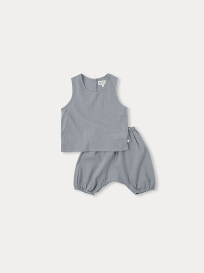 Calm Dot Twin Set - Grayish Blue