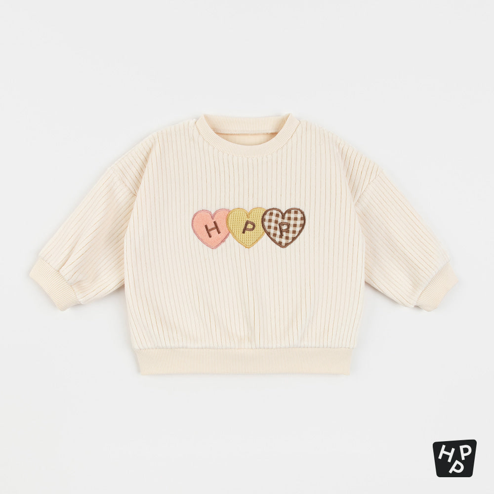Cute Heart Print Kids' Sweater