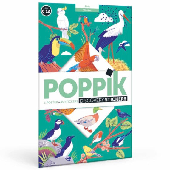 Poppik - Stickers poster BIRDS – LaYan Kids CluB